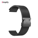 Bracelet milanais acier inoxydable noir 22 mm