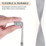 Bracelet acier inoxydable magnétique 18 mm